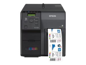 Epson ColorWorks TM-C7500G - Imprimante d'étiquettes - couleur - jet d'encre - 112 mm (largeur) - 600 x 1 200 ppp - jusqu'à 300 mm/sec - USB 2.0, Gigabit LAN - outil de coupe - C31CD84312 - Imprimantes jet d'encre