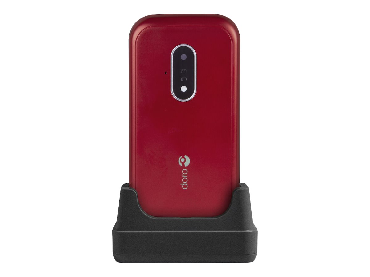 DORO 7030 - 4G téléphone de service - microSD slot - 320 x 240 pixels - rear camera 3 MP - rouge - 7745 - Téléphones 4G
