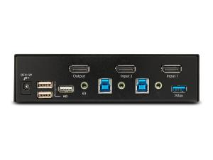 StarTech.com Switch KVM DisplayPort 2 Ports, 8K 60Hz, DP 1.4, 6 Ports USB - Commutateur écran-clavier-souris/audio/USB - 2 x KVM / audio / USB - 1 utilisateur local - de bureau - Conformité TAA - D86A2-2-PORT-8K-KVM - Commutateurs KVM