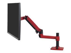 Ergotron LX - Kit de montage (poteau, bras pour moniteur, pince de bureau 2 pièces, extension) - pour Écran LCD - rouge - Taille d'écran : jusqu'à 34 pouces - ordinateur de bureau - 45-490-285 - Montages pour TV et moniteur