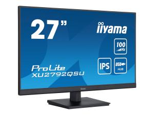 iiyama ProLite XU2792QSU-B6 - Écran LED - 27" - 2560 x 1440 WQHD @ 100 Hz - IPS - 250 cd/m² - 1300:1 - 0.4 ms - HDMI, DisplayPort - haut-parleurs - noir mat - XU2792QSU-B6 - Écrans d'ordinateur