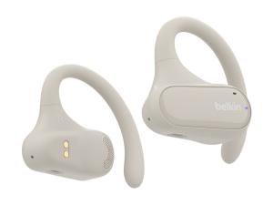 Belkin SoundForm ClearFit - Écouteurs sans fil avec micro - oreille dégagée - montage sur l'oreille - Bluetooth - sable - AUC013CTSA - Écouteurs