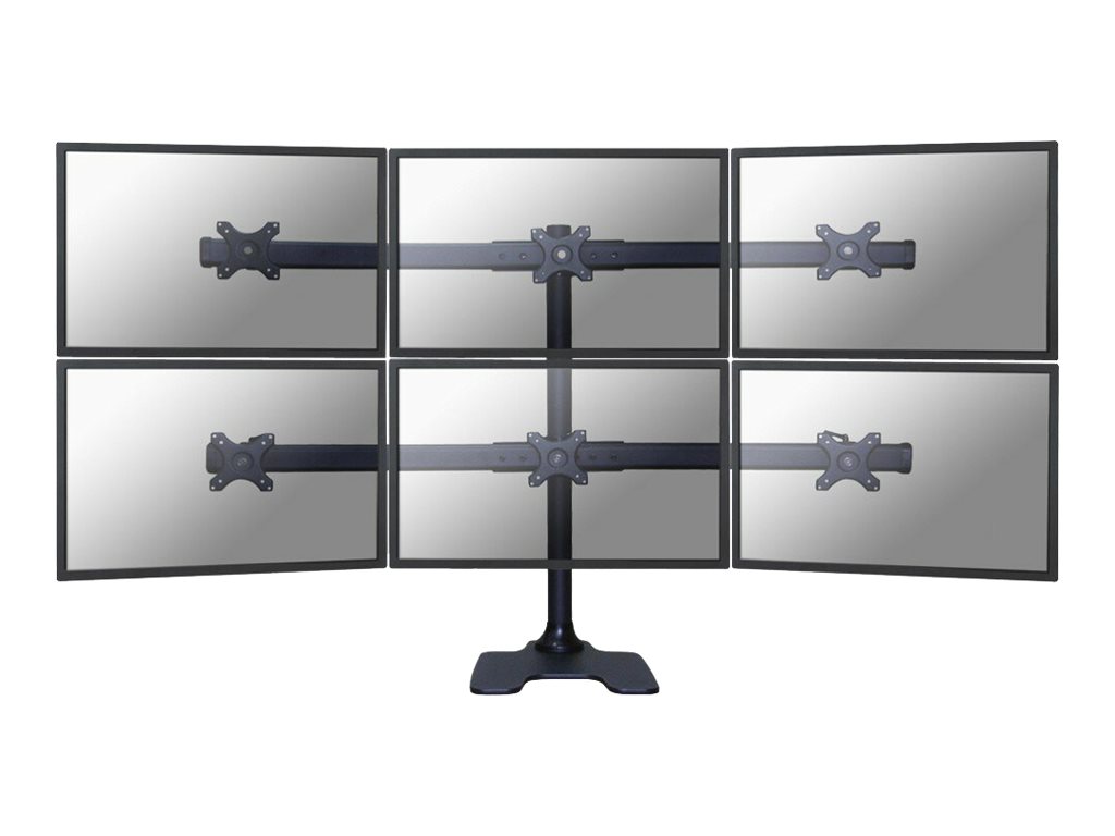 Neomounts FPMA-D700DD6 - Pied - pour 6 écrans LCD - noir - Taille d'écran : 10"-27" - support pour ordinateur de bureau, montrable sur bureau - FPMA-D700DD6 - Accessoires pour écran