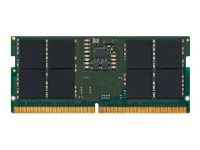 Kingston - DDR5 - kit - 32 Go: 2 x 16 Go - SO DIMM 262 broches - 5600 MHz / PC5-44800 - CL46 - 1.1 V - mémoire sans tampon - ECC - KCP556SS8K2-32 - Mémoire pour ordinateur portable
