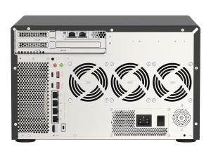 QNAP TVS-h1288X - Serveur NAS - 12 Baies - SATA 6Gb/s - RAID RAID 0, 1, 5, 6, 10, 50, JBOD, disque de réserve 5, 6 disques de secours, 60, disque de réserve 10, RAID TP - RAM 16 Go - Gigabit Ethernet / 2.5 Gigabit Ethernet / 10 Gigabit Ethernet - iSCSI support - TVS-H1288X-W1250-16G - NAS