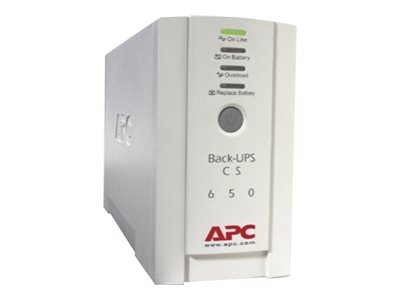 APC Back-UPS CS 650 - Onduleur - CA 230 V - 400 Watt - 650 VA - RS-232, USB - connecteurs de sortie : 4 - beige - BK650EI - UPS autonomes