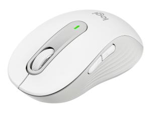 Logitech Signature M650 L LEFT - Souris - grande taille - pour gauchers - optique - 5 boutons - sans fil - Bluetooth, 2.4 GHz - récepteur USB Logitech Logi Bolt - blanc cassé - 910-006240 - Souris