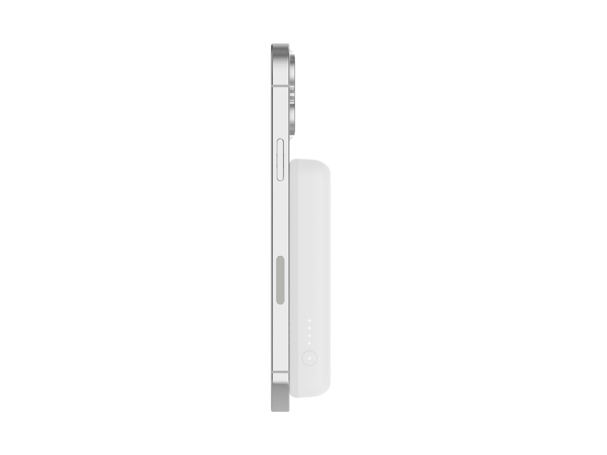 Belkin BOOST CHARGE - Banque d'alimentation - 5000 mAh - 7.5 Watt - blanc - BPD004btWT - Batteries et adaptateurs d'alimentation pour téléphone cellulaire