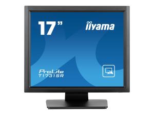 iiyama ProLite T1731SR-B1S - Écran LED - 17" - écran tactile - 1280 x 1024 - TN - 250 cd/m² - 1000:1 - 5 ms - HDMI, VGA, DisplayPort - haut-parleurs - noir, mat - T1731SR-B1S - Écrans d'ordinateur
