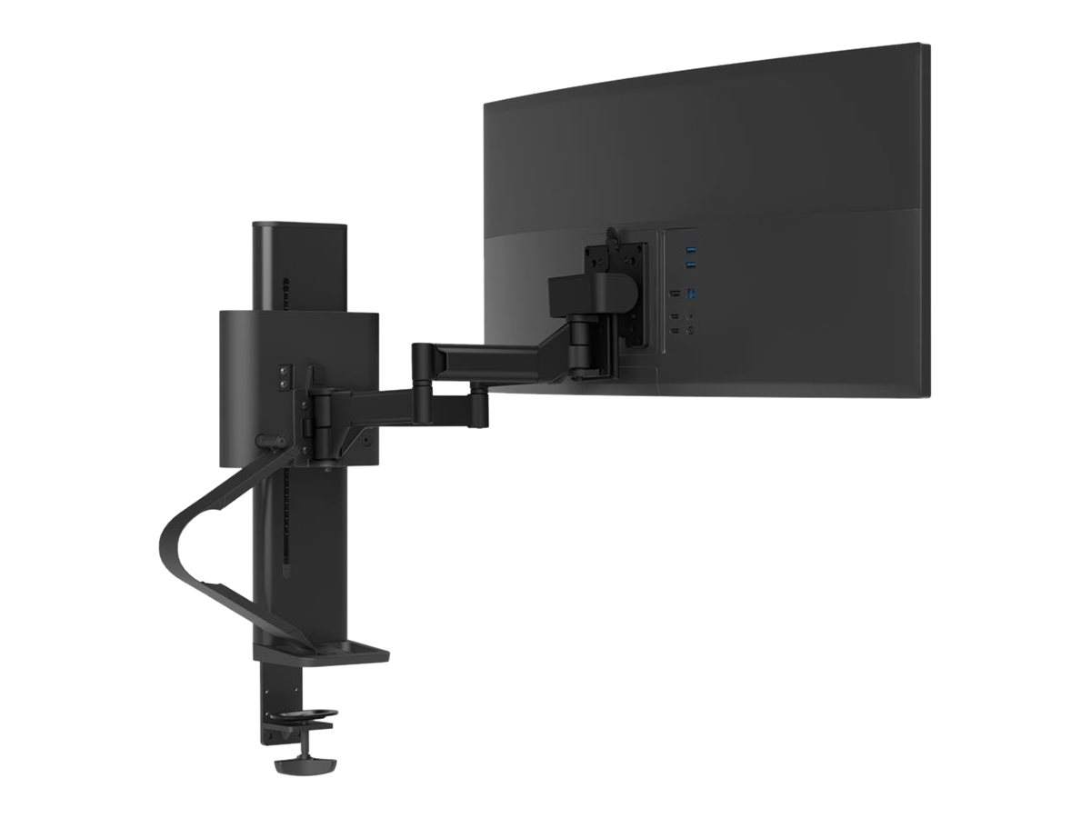 Ergotron TRACE - Kit de montage (pivot, base, entretoise VESA, colonne de levage, bras d'extension, pince de bureau 2 pièces) - Technologie brevetée Constant Force - pour Écran LCD - noir mat - Taille d'écran : 21.5-38" - 45-630-224 - Accessoires pour écran