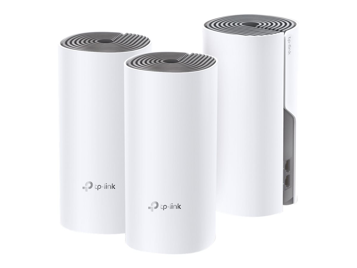 TP-Link Deco E4 - Système Wi-Fi - (3 routeurs) - maillage - Wi-Fi 5 - Bi-bande (pack de 3) - DECO E4(3-PACK) - Routeurs sans fil