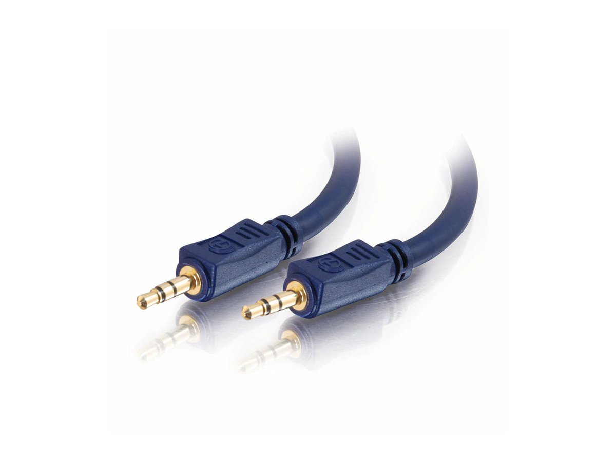 C2G Velocity - Câble audio - mini-phone stereo 3.5 mm mâle pour mini-phone stereo 3.5 mm mâle - 5 m - blindé - 80298 - Accessoires pour systèmes audio domestiques