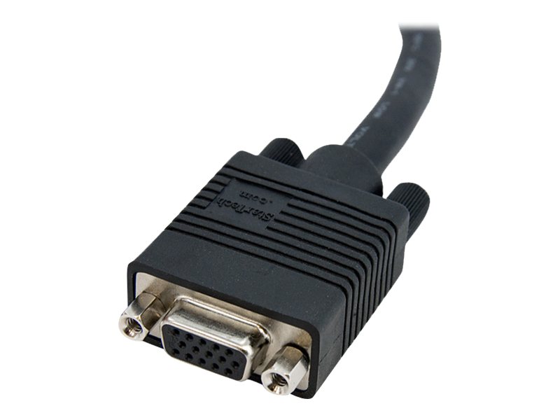 StarTech.com Câble d'extension vidéo pour écran VGA haute résolution 15 m - HD15 M/F - Rallonge de câble VGA - HD-15 (VGA) (M) pour HD-15 (VGA) (F) - 15 m - moulé - noir - MXTHQ15M - Câbles pour périphérique