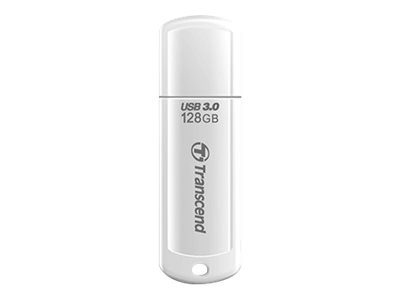 Transcend JetFlash 730 - Clé USB - 128 Go - USB 3.0 - blanc - TS128GJF730 - Lecteurs flash