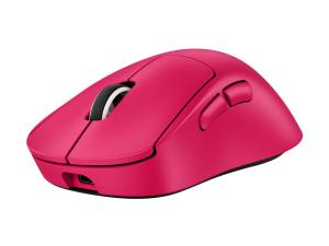 Logitech G PRO X SUPERLIGHT 2 DEX - Souris - jeux - ergonomique - pour droitiers - optique - 5 boutons - sans fil, filaire - 2.4 GHz, USB - rose - 910-007374 - Souris