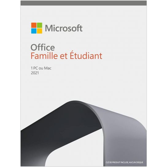 Microsoft Office Famille et Etudiant 2021 - Version boîte - 1 PC/Mac - sans support, P8 - Win, Mac - français - zone euro - 79G-05400 - Suites d'applications bureautiques