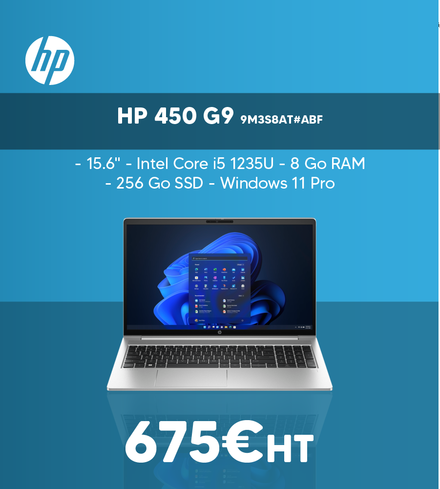 Bannière HP probook 450 G9 
